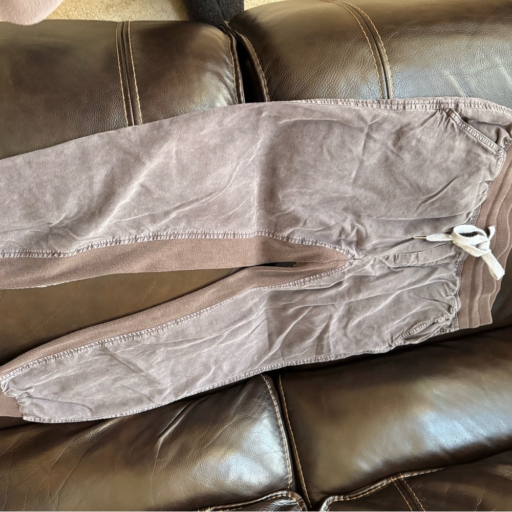 Aerie Taupe Joggers with Drawstring